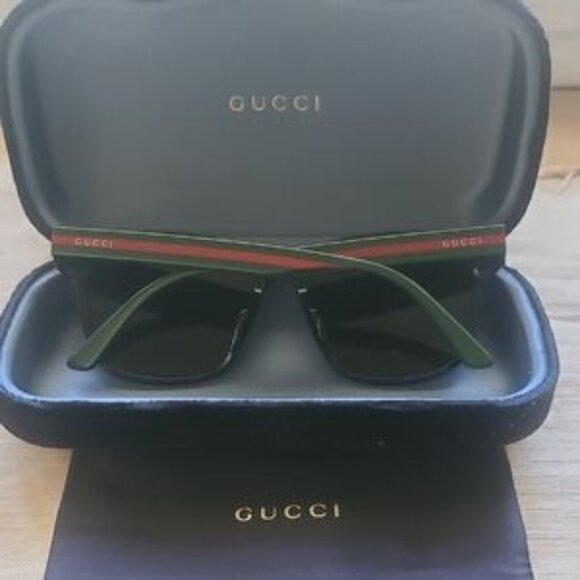 NEW & AUTHENTIC GUCCI SUNGLASSES MODEL GG0417SK, 56-17-145, COLOR BLACK, UNISEX - Picture 3 of 4